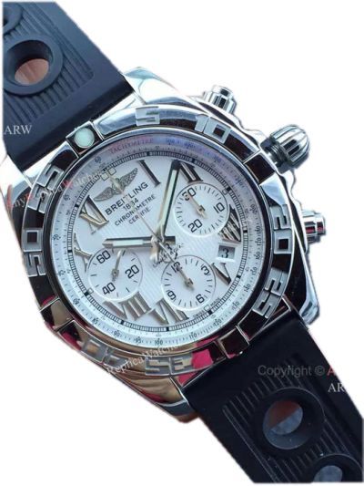 Swiss Replica Breitling Chronomat Watch SS Rubber strap